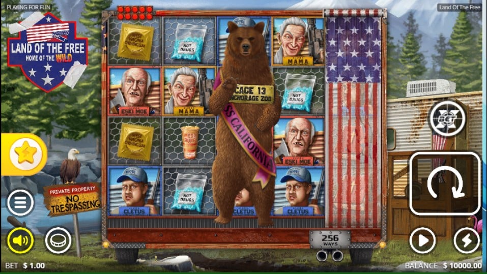 Land of nan Free slot reels by Nolimit City