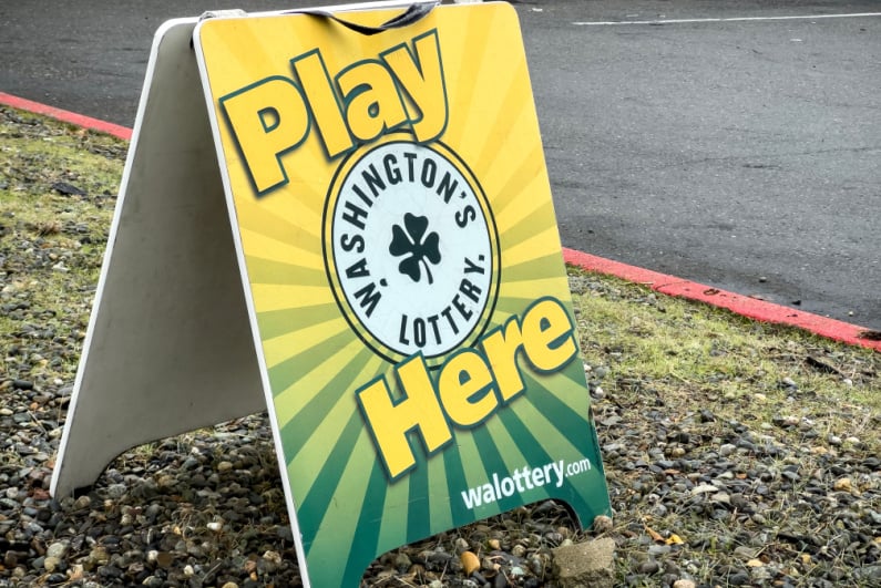 Washington Lottery sign