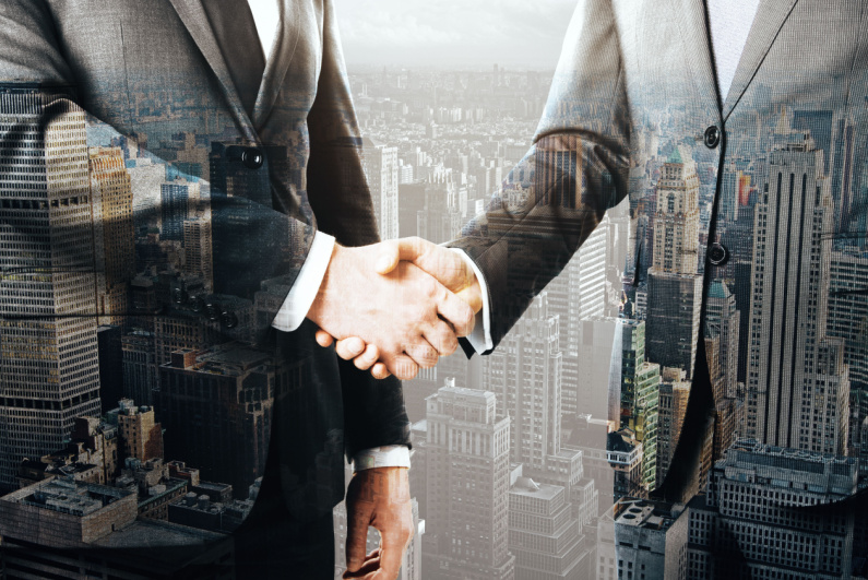 Businessmen shaking hands