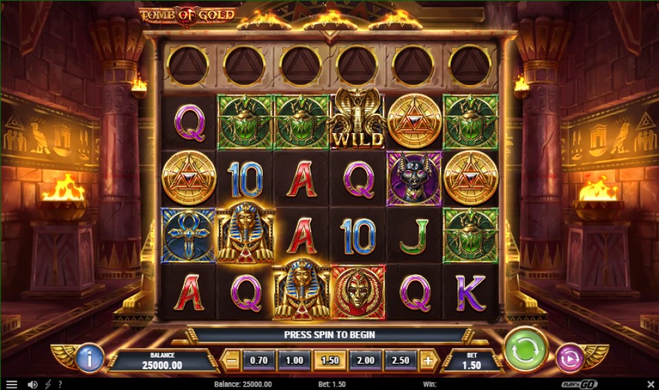 Tomb of Gold slot reels Play'n GO - champion caller online slots of nan week