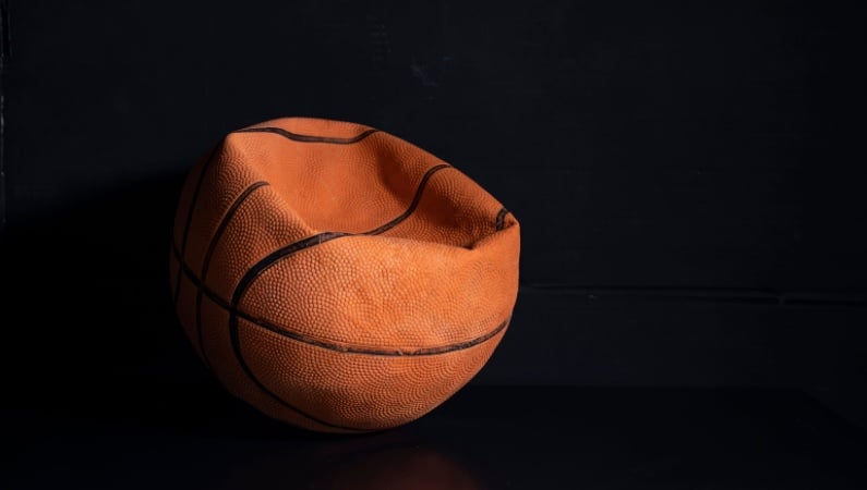 Deflated basketball