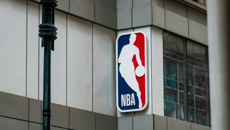 NBA logo sign on store