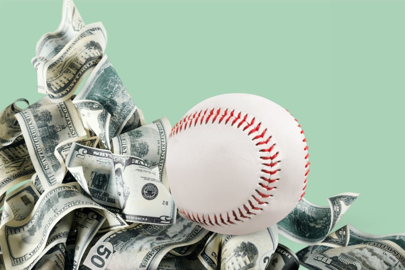 Baseball with money