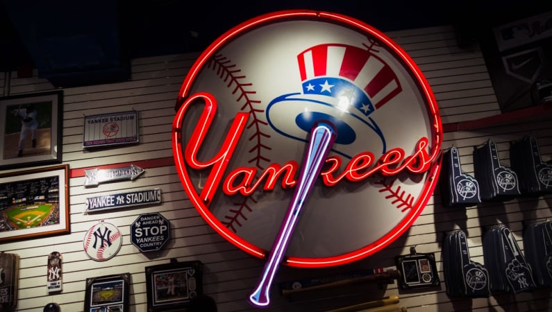 Yankees neon sign