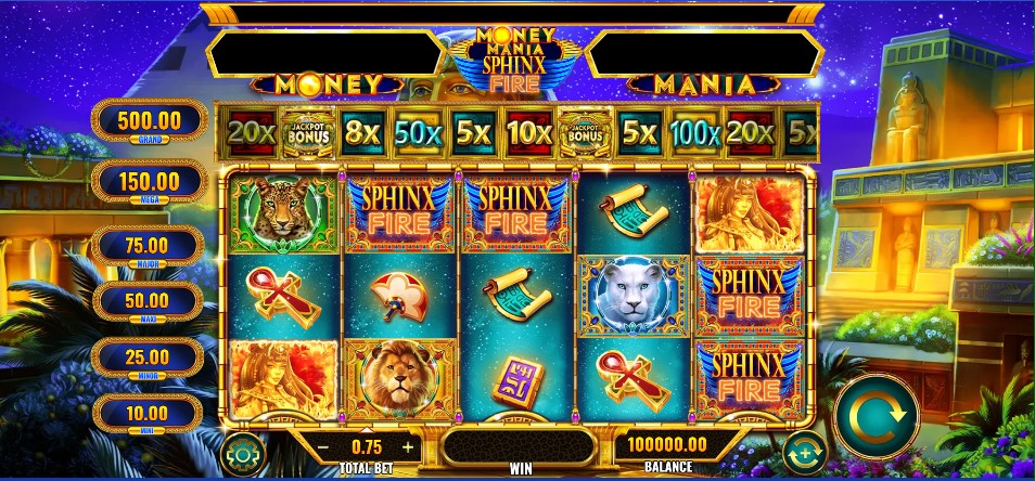 Money Mania Sphinx Fire slot reels IGT - best new online slots of the week March 22 2024