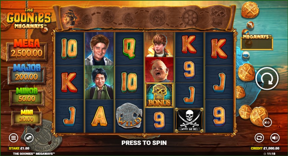 The Goonies Megaways Blueprint Gaming - best new online slots of the week March 22 2024