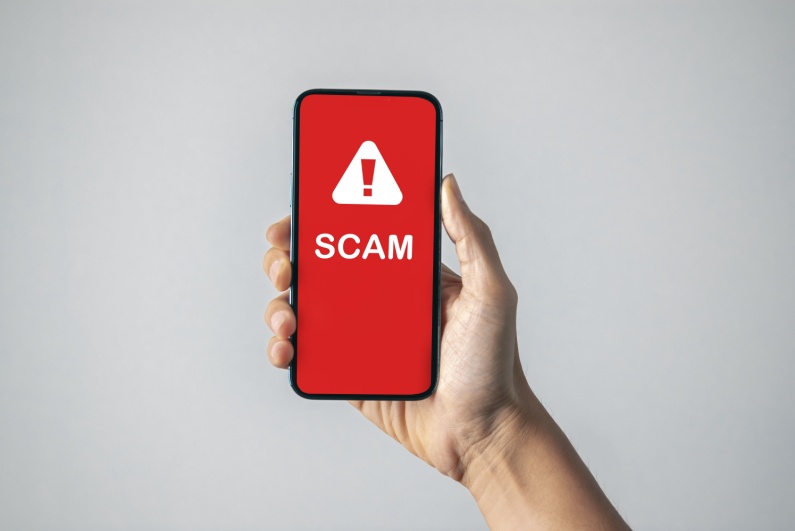 Scam alert on phone