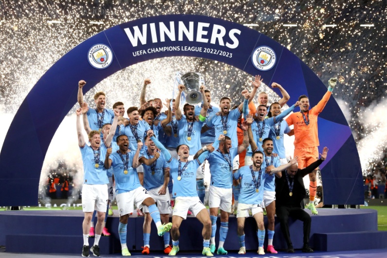 Man City winning the Champions League