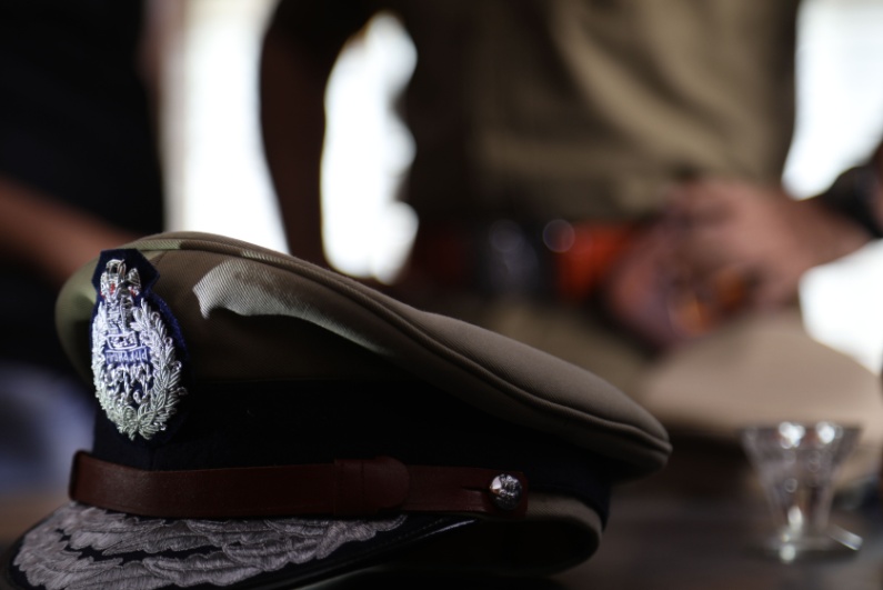 Indian police with hat