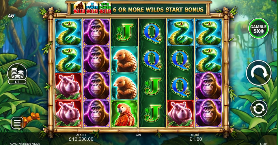 Kong Wonder Wilds slot reels by Inspired Gaming - best new online slots of the week