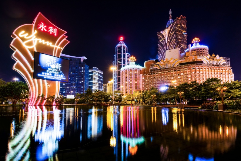 Macau casinos at night