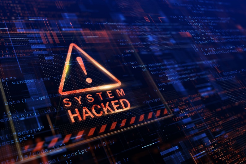 System Hacked symbol