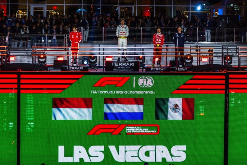 Las Vegas Grand Prix podium
