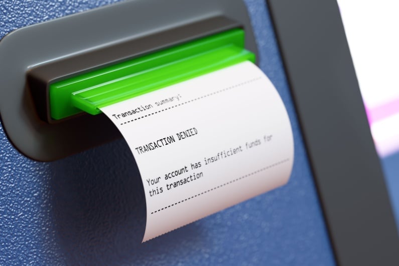 Transaction denied slip