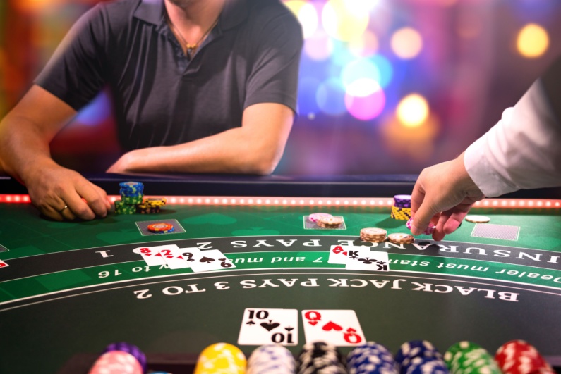Blackjack table