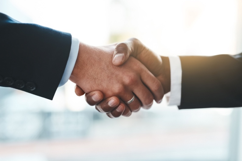 Businessmen shaking hands