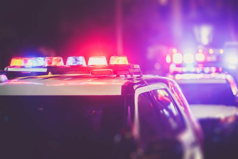 Police car lights
