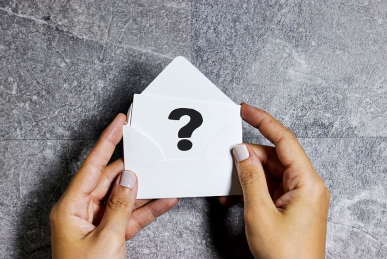 Question mark in envelope