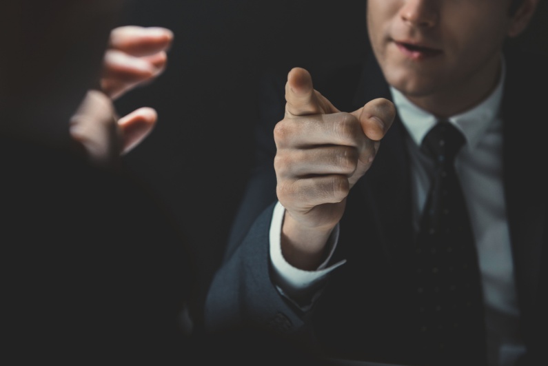 Person pointing