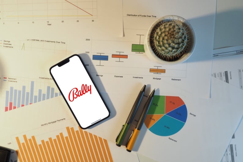 Bally's logo on a mobile