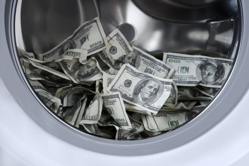 Cash in a clothes dryer