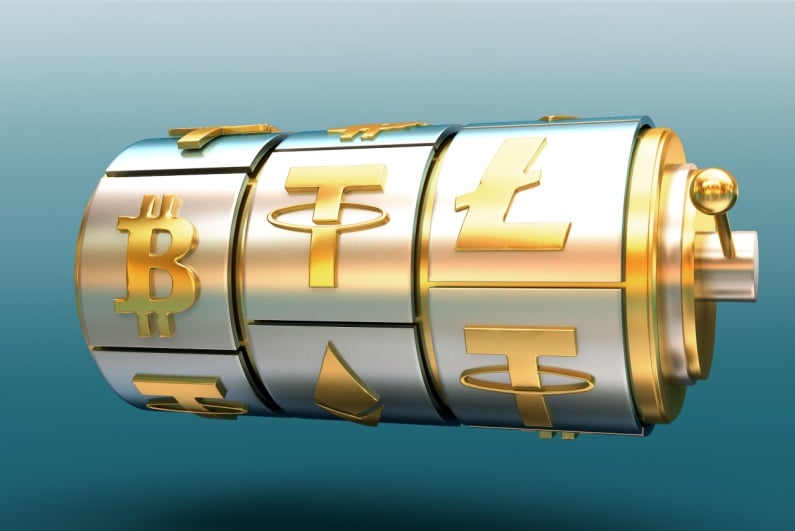 Crypto symbols on slot reels