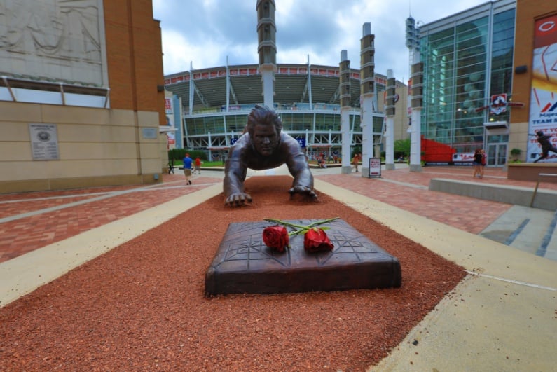 Pete Rose statue at Great American Ballpark