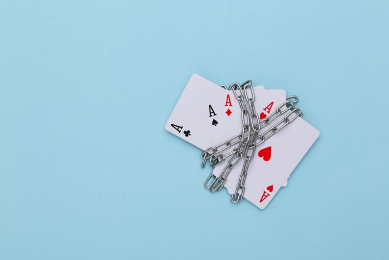 Cards locked in chains