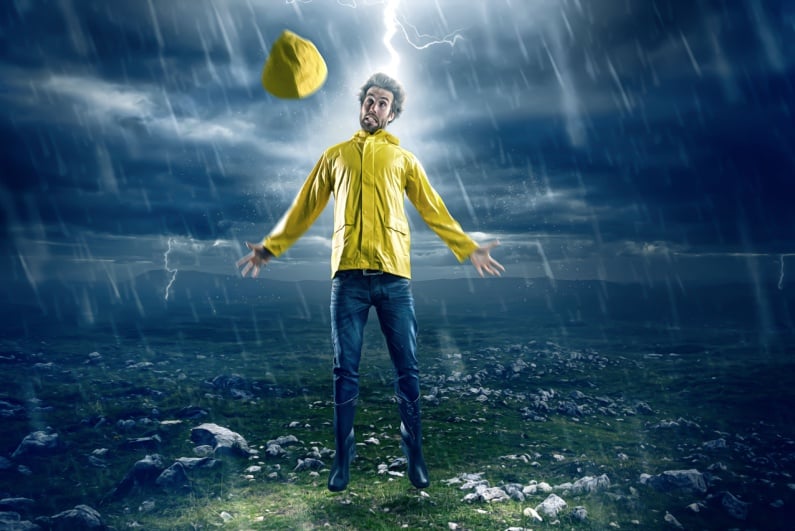 Man electrocuted by lightning