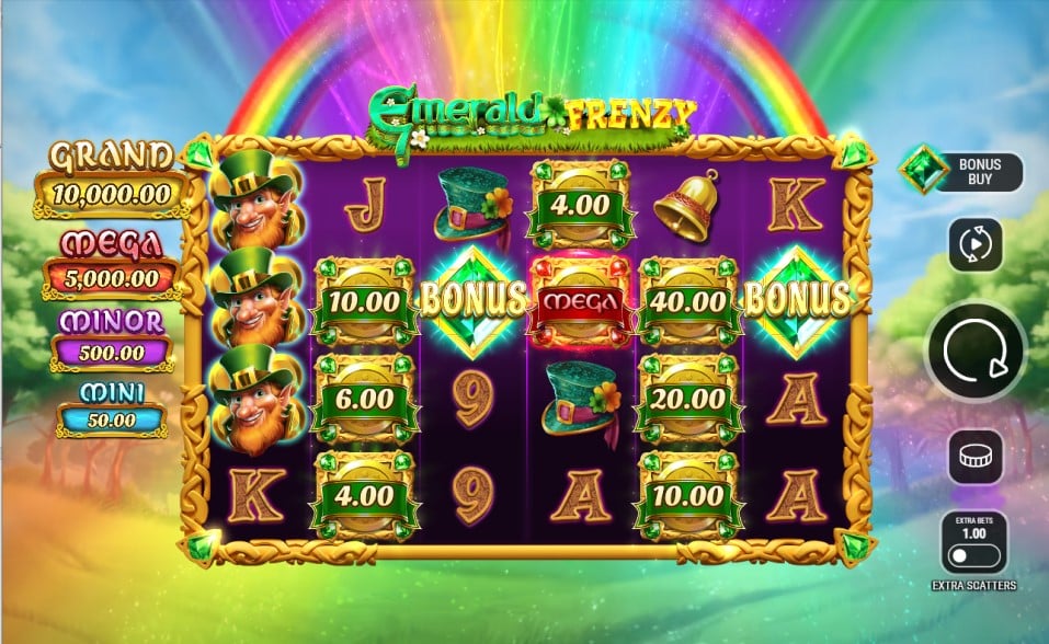 Emerald Frenzy slot reels Realistic Gaming - best new online slots of the week