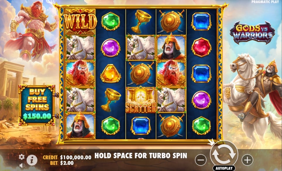 Gods vs Warriors slot reels by Pragmatic Play - best new online slots of the week