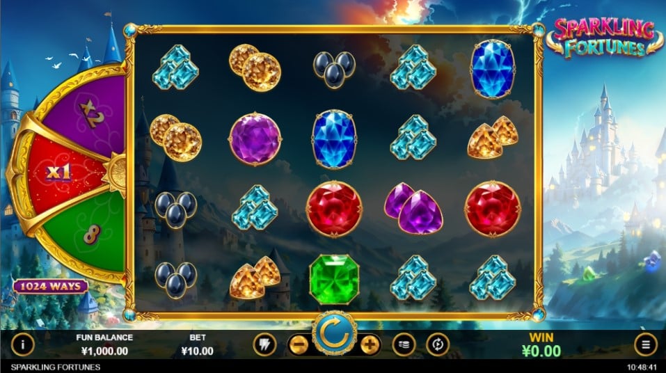 Sparkling Fortunes slot reels by RTG