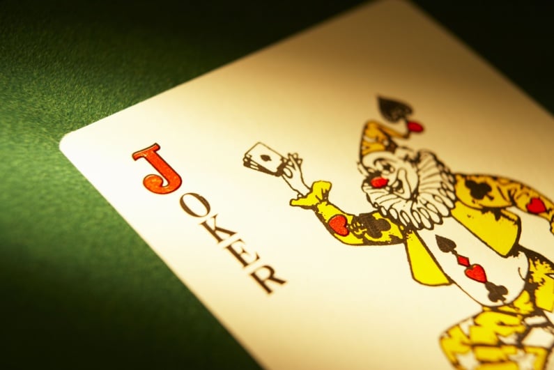 Joker playing card