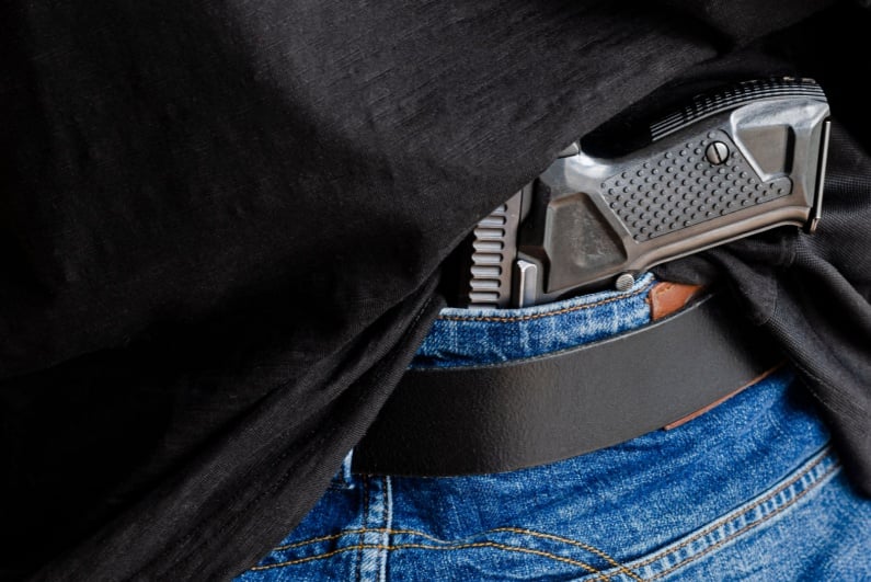 Gun in jeans