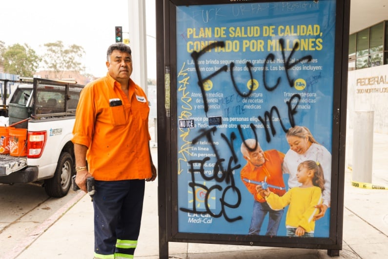 Fuck Trump graffiti