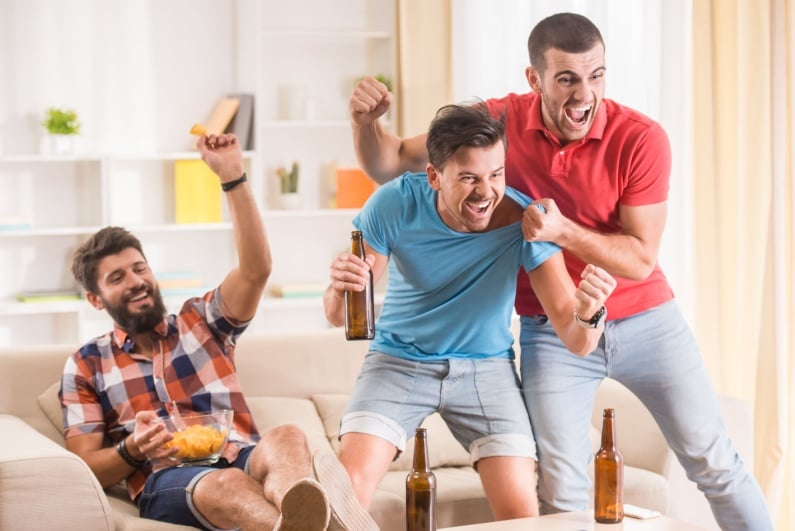 Celebrating sports fans