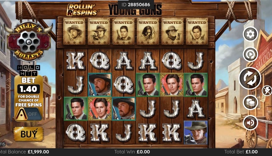 Young Guns slot reels by Atlantic Digital - best new online slots of the week