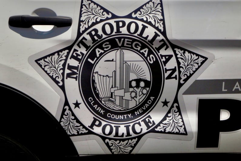 Las Vegas police logo on car
