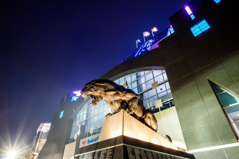 Panther statue at Bank of America Stadium