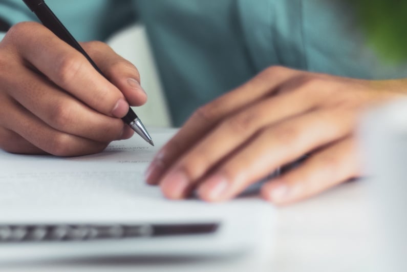 Signing a document