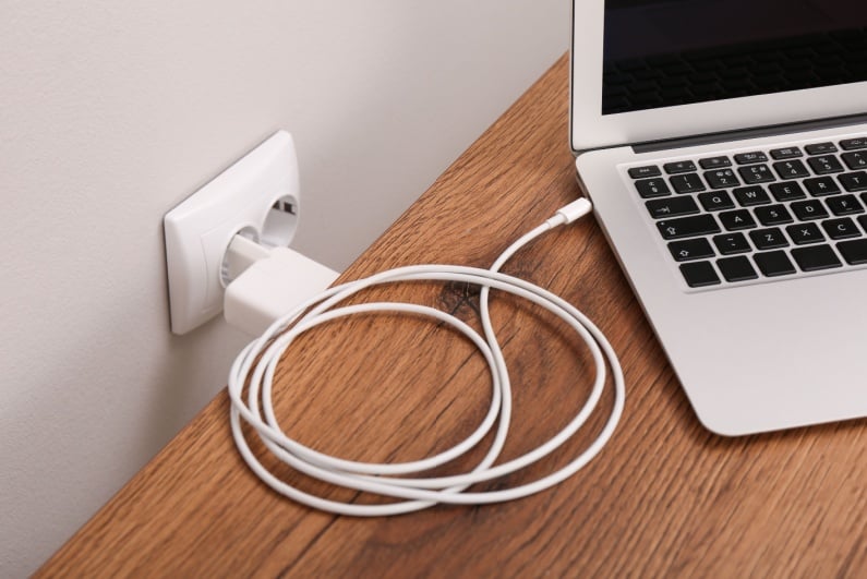 Laptop with charger