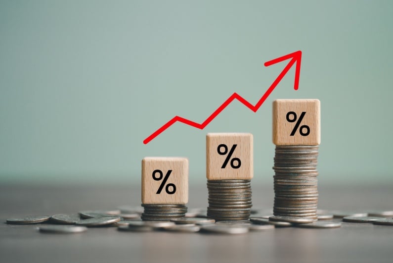 Percentages rising on money