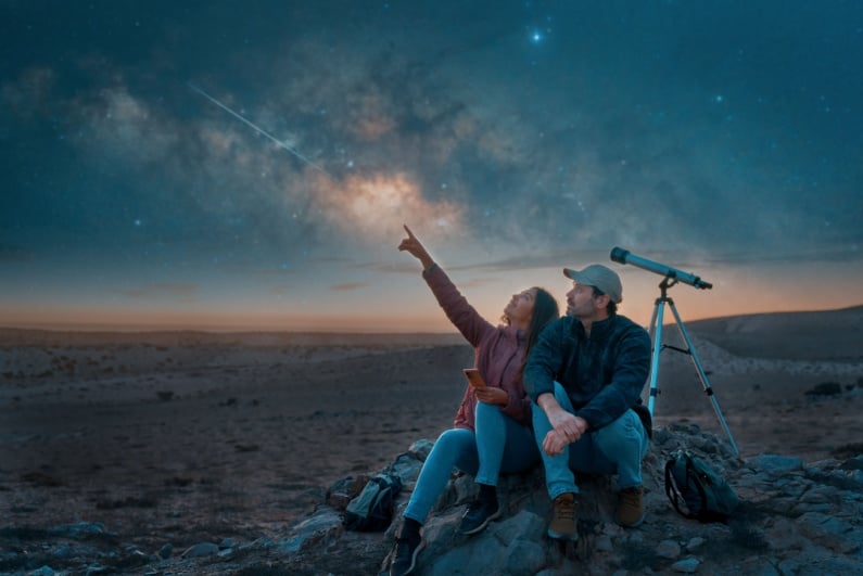 Stargazing couple