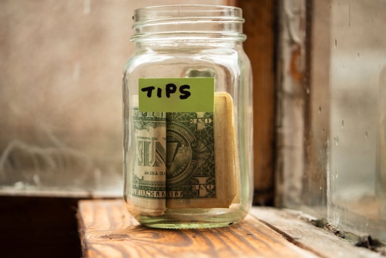 Tips jar