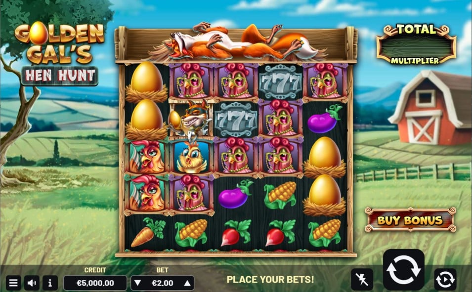 Golden Gal's Hen Hunt slot reels by Indigo Magic - best new online slots of the week