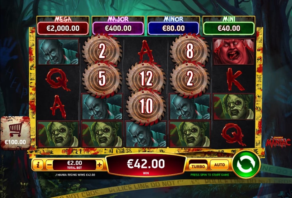 J Mania Maniac slot reels by RubyPlay - best new online slots of the week