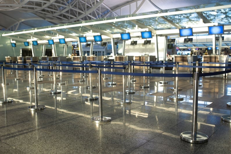 Empty airport