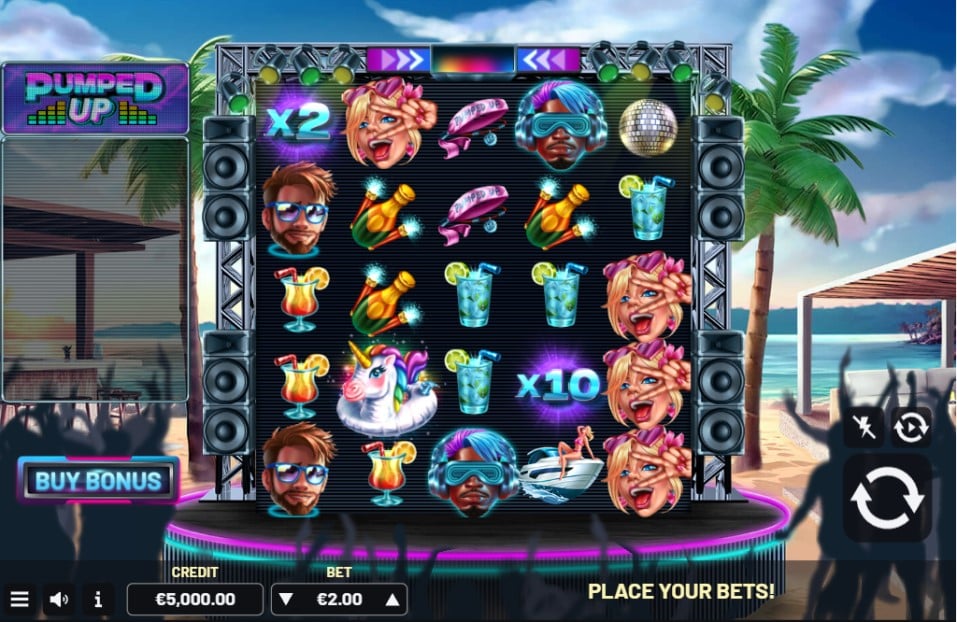 Pumped Up slot reels by Indigo Magic - best new online slots of the week