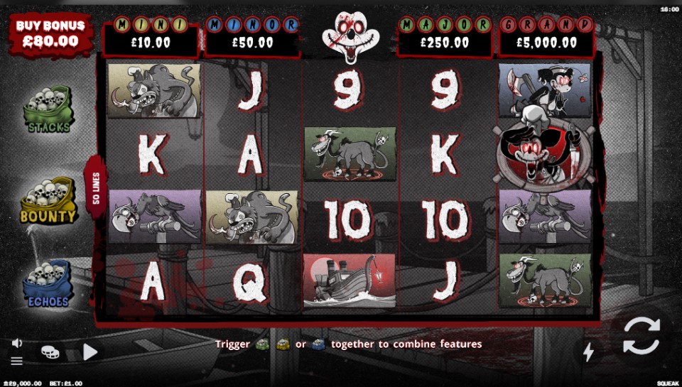 Squeak slot reels by Gamevy