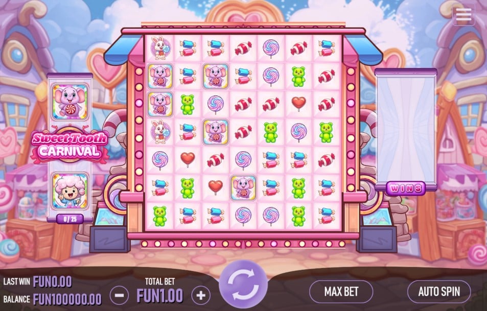 Sweet Tooth Carnival slot reels by Urgent Games - best new online slots of the week